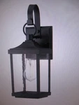 Progress Park Court 15 In. 1-LIGHT Textured Black Outdoor Wall Lantern. Fixed Price $47.45.