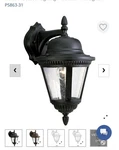 Progress Lighting Outdoor Wall Lantern Black Mounted 1-LIGHT P5863-31. Fixed Price $30.00.