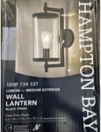 Hampton Bay Lisbon 15.88 In. 1-LIGHT Black Outdoor Wall Fixture No Bulb. Fixed Price $49.95.