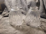 Pair Of Minka Shades(signed) Thick Glass. Great Condition. Fixed Price $39.99.