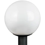 Sunlite 12" Decorative Outdoor Globe Mount Socket White Black Base. Fixed Price $62.47.