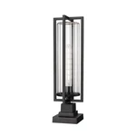 Z-lite Aura Light 6" Outdoor Pier Mount, Black/clear Ribbed 5013PHBS-SQPM-BK. Fixed Price $354.00.