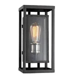 Bel Air Showcase 13 In. 1-LIGHT Black And Brushed Nickel Outdoor Wall Lantern. Fixed Price $59.99.