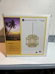 Designers Fountainartasia 60-WATT 1 Light Natural Cane Black Accents Pendant. Fixed Price $125.00.
