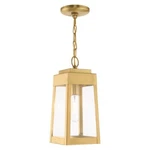 Livex Oslo Light Outdoor Pendant Lantern, Satin Brass 20854-12. Fixed Price $299.96.