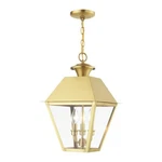 Livex Wentworth 3 Light Outdoor Large Pendant Lantern, Brass/clear 27220-08. Fixed Price $799.96.