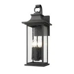 Z-lite Tiberius 4 10.5" Outdoor Wall Light, Black/clear Seedy 5017B-BK. Fixed Price $372.00.