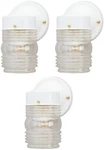 Westinghouse 66878 White Single Lamp Jelly Jar Wall Light Fixtures - 3 Pack. Fixed Price $51.90.