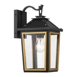 Matte Black Textured Gold Outdoor Wall Sconce From The Hawkins Collection. Fixed Price $298.00.