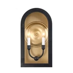 Grotto 2-LIGHT Outdoor Wall Lantern Matte Black With Vintage Gold. Fixed Price $334.00.