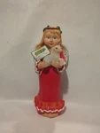 Collections Etc Christmas Ceramic Angel 13" Solar Figurine Holding Lamb Decor. Fixed Price $68.39.