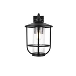 Elegant Lighting Janney 11" Outdoor Sconce, Black/clear - OD314W17BK. Fixed Price $154.00.