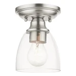 Livex Lighting Montgomery 1-LIGHT Metal & Glass Flush Mount Brushed Nickel. Fixed Price $63.99.