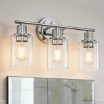 Faymart 3-LIGHT Chrome Bathroom Vanity Fixtures Mirror Over Sink Wall Scon. Fixed Price $74.32.