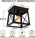 Faymart Black Industrial Square Ceiling Light Open Box... Fixed Price $20.99.