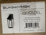 Quoizel BUK8407MBK Buckley 1 Light 20" Matte Black Outdoor Wall Lantern (new). Fixed Price $119.97.