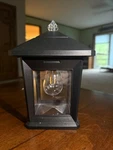 2-PACK Solar Lantern Lights Wall Mounted Black With Faux Crystal Accent. Fixed Price $30.00.
