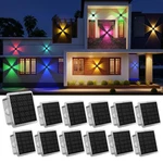Audles Solar Fence Lights Outdoor, New 4-WAY Lighting Powered. Fixed Price $99.24.