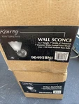 Kenroy Hunter Wall Sconce Light Brushed Nickel Lot Of 2 90495BNI Boxed Nos. Fixed Price $79.91.