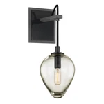 Troy Lighting Brixton 1-LIGHT Wall Sconce Graphite W/ Black Chrome 15"T B6201. Fixed Price $99.00.