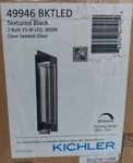 Kichler Lighting 49946 Bktled Textured Black 2 Bulb 15W Clear Seeded Glass. Fixed Price $209.99.