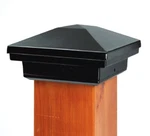 Dekpro Aluminum 4X4 Post Cap Textured Black 3-5/8" Actual Opening. Fixed Price $16.79.