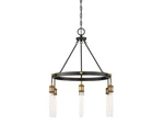 Savoy House 1-2901-6-51 Campbell Black Warm Brass Lt 24 Inch Chandelier New. Fixed Price $295.00.