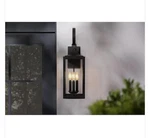 Home Decorators Havenridge 3-LIGHT Black Outdoor Wall Lantern Sconce Clear Glass. Fixed Price $57.65.