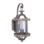 Craftmade Outdoor Ashwood 2-LT Large Wall Mount, Black/whiskey Z7924-TBWB. Fixed Price $334.99.