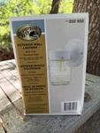 Hampton Bay Exterior Wall Lantern White Finish Clear Glass Shade Porch Light New. Fixed Price $54.50.