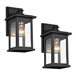 Micsiu Pack Outdoor Wall Sconce, 12 Inch Black Exterior Light Fixtures With.... Fixed Price $125.04.