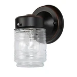 Jelly Jar 1 Wall Oil Rubbed Bronze, Outdoor Downlight, Clear Gla.... Fixed Price $21.97.
