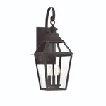 Savoy House Jackson 3LT Outdoor Wall Lantern, Black/gold Highlights 5-722-153. Fixed Price $556.00.