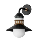 Black Antique Brass One Light Outdoor Wall Sconce From The Admiralty. Fixed Price $158.00.