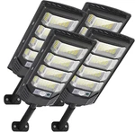 Eontim Solar Street Lights Wide-angle Led Flood Motion Sensor 4 Pack. Fixed Price $89.00.