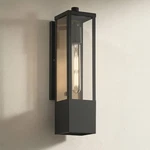 Berk Modern Outdoor Wall Light Fixture Textured Black Gold 16" For Exterior Barn. Fixed Price $99.99.