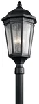 Kichler 9533BKT Courtyard 3-LIGHT Post Lantern In Textured Black. Fixed Price $504.99.