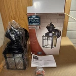 Secure Home Motion Activated Wall Lantern Antique Matte Black Finish Outdoor. Fixed Price $33.00.