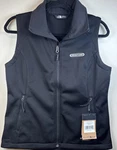 New The North Face Women's Full Zip Vest Black Ridge Wall Softshell Logo Medium. Fixed Price $35.99.