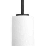 Progress Lighting Replay 1-LIGHT Black Mini Pendant With Etched White Glass. Fixed Price $16.95.