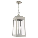 Livex Oslo 3-LT Outdoor Pendant Lantern, Brushed Nickel 20857-91. Fixed Price $619.96.