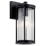 Kichler 59022 Barras 12" Tall Outdoor Wall Sconce - Black. Fixed Price $69.00.