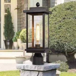 Lnc Modern Matte Black Outdoor Weather Resistant Post Light, Clear Glass Shade. Fixed Price $52.51.