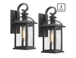 Darkaway Outdoor Wall Light Black Seeded Glass Porch Lantern Sconce Exterior-ob. Fixed Price $79.99.