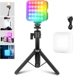 Neewer Magnetic Rgb Video Light With Desk Tripod Stand. Fixed Price $26.00.