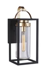 Midnight Satin Brass One Light Outdoor Wall Mount From The Neo Collection. Fixed Price $204.00.