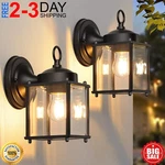 2 Pack Outdoor Porch Wall Lantern, Exterior Waterproof Sconce Light Fixture. Fixed Price $34.99.