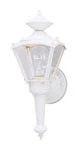 Westinghouse 66984 White Textured 1-LIGHT Wall Lantern 13-1/2 4-3/4 In.. Fixed Price $29.67.