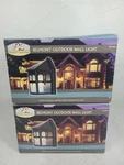 (new) Patriot Lighting Outdoor Wall Black Metal & Glass 356-5982 Set Of. Fixed Price $39.97.
