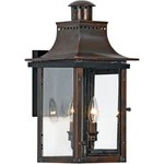 Quoizel CM8410 Copper Chalmers 2-LIGHT 21"H Outdoor Wall Sconce With Clear Glass. Fixed Price $638.39.